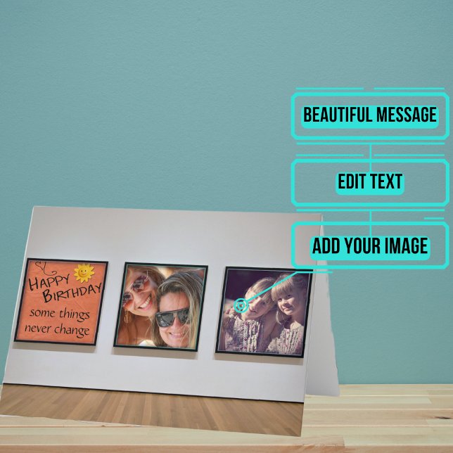 Schwestern "Memory Wall" Geburtstagskarte Karte (This sentimental card is especially for that little sister in your life.)