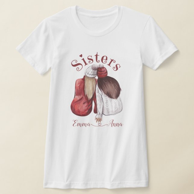 Schwestern Niedliche Matching Geschwister T-Shirt (Ablage )