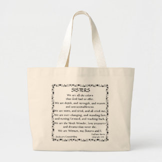 SCHWESTERN riesige Taschen-Tasche Jumbo Stoffbeutel
