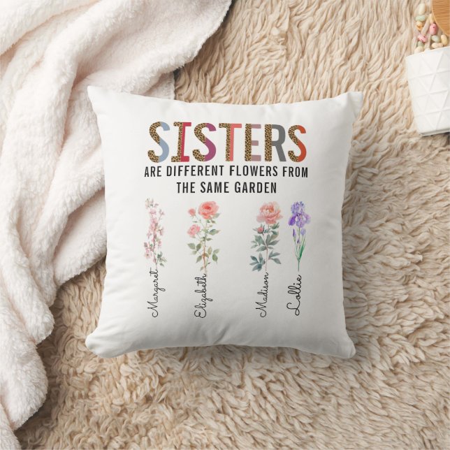 Schwestern sind andere Blume - Individuelle Name Kissen (Decke)