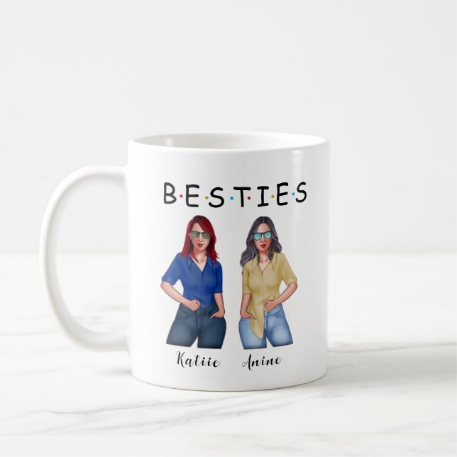 Schwestern sind die besten Freunde für lebensangep Kaffeetasse (Links)