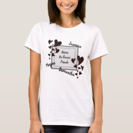 Schwestern sind für immer Freunde Rote Herzen Gesc T-Shirt