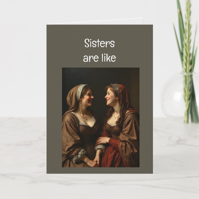 Schwestern sind wie Fairy Tales Karte (Vorderseite)
