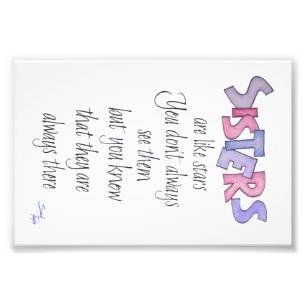 Schwestern sind wie Sterne Fotodruck