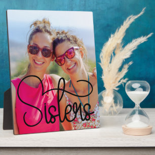 Schwestern Swash Typografie Foto Fotoplatte
