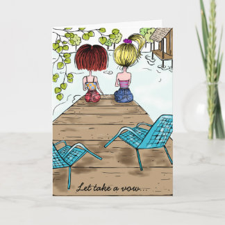 Schwestern und Freunde Karte