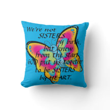 "SCHWESTERN VOM HERZEN" WURF PILLOW&BUTTERFLIES
