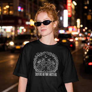 Schwestern vor Herren Hexen-Shirt Line Art Hall T-Shirt