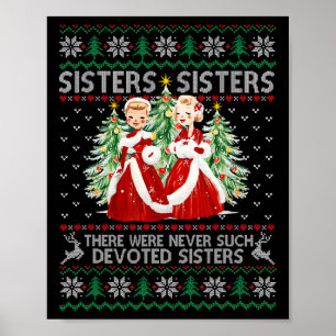 Schwestern Weiße Weihnachten Film Xmas Schnee Feie Poster