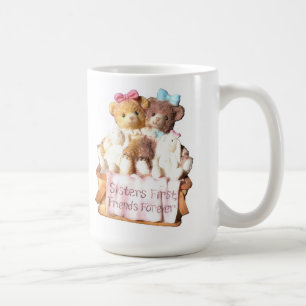 Schwestern zuerst Freunde für immer Zwei Bären Kaffeetasse
