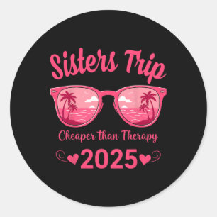 Schwesternreise 2025 Sommer Palm Beach Therapie Ur Runder Aufkleber