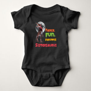 Schwesternsaurus Matching Schwestern Dino Squad De Baby Strampler