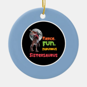 Schwesternsaurus Matching Schwestern Dino Squad De Keramik Ornament