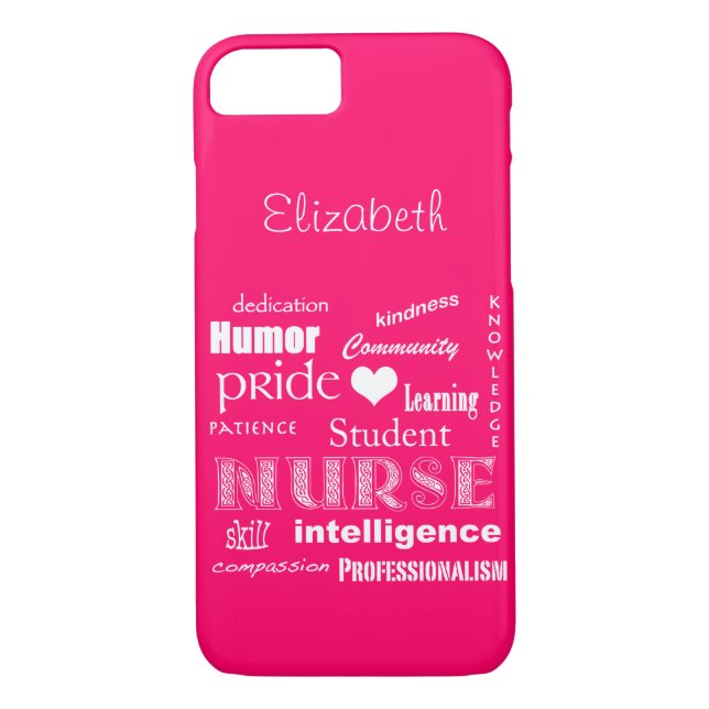Schwesternschülerin Stolz-Attribute /Vibrant-Rosa Case-Mate iPhone Hülle (Rückseite)