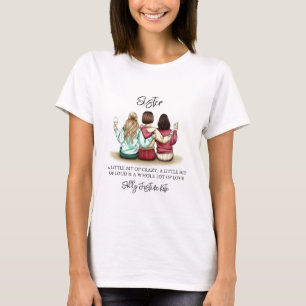 Schwesterntage Individuellen Namens Plaque - Perso T-Shirt