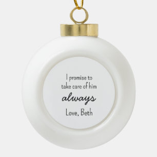 Schwiegereltern-Personalisiertes Weihnachtsbaumanh Keramik Kugel-Ornament