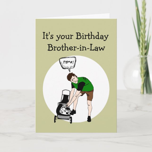 Schwiegermädchen Geburtstag Funny Lawnmäwer Insult Karte (Vorderseite)
