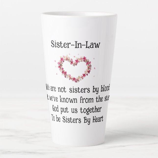 Schwiegermädchen nach Herzkaffee/Latte-Tasse Milchtasse (Vorderseite)