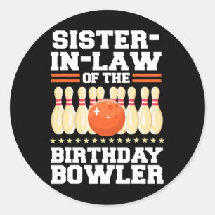 Schwiegerministerin des Bowlings Bowler Bday Runder Aufkleber