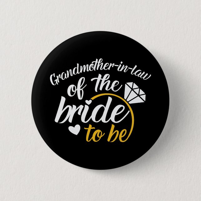 Schwiegermutter der Großen Hochzeit Button (Vorderseite)
