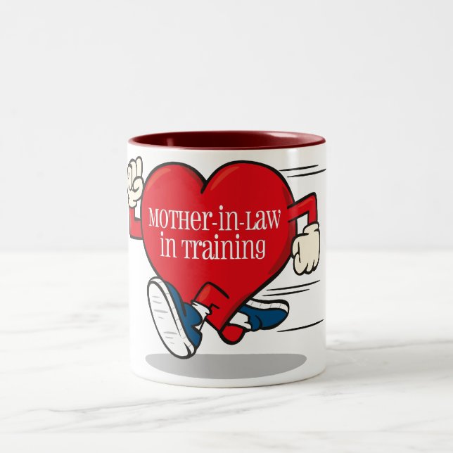 Schwiegermutter in der Trainings-Tasse Zweifarbige Tasse (Mittel)