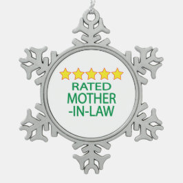 Schwiegermutter mit fünf Sternen Schneeflocken Zinn-Ornament