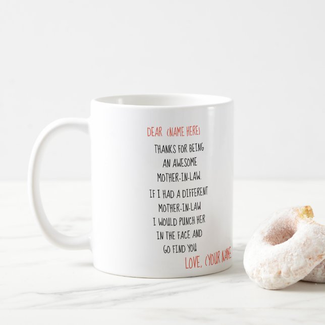 Schwiegermutter-Tasse Kaffeetasse (Mit Donut)
