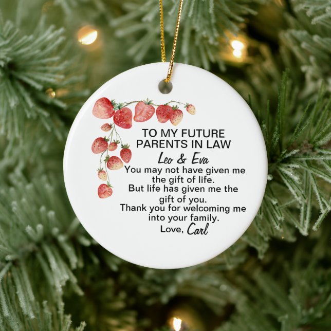 Schwiegersohn, Hochzeitsgeschenk Keramik Ornament (Baum)