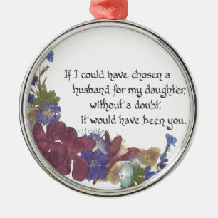 Schwiegersohngeschenk Silbernes Ornament