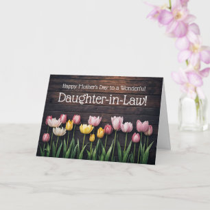 Schwiegertochter Frohen Muttertag Tulpen Karte