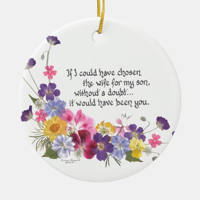 Schwiegertochter-Geschenke Keramik Ornament (Vorne)