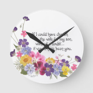 Schwiegertochtergeschenk Runde Wanduhr