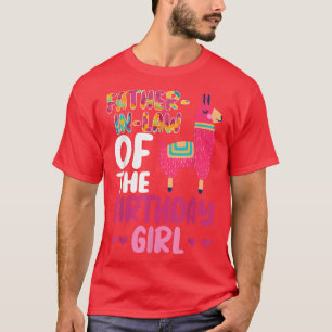 Schwiegervater des Geburtstagsmädchens Llama Bday  T-Shirt