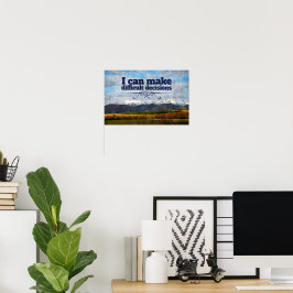 "Schwierige Entscheidungen" Motivation Affirmation Poster