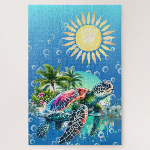Schwieriger Whimsical Sea Turtle Jigsaw Puzzle
