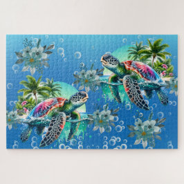 Schwieriger Whimsical Sea Turtle Jigsaw Puzzle