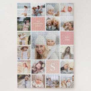 Schwieriges 18-Foto- und Familienmonogramm-Collage