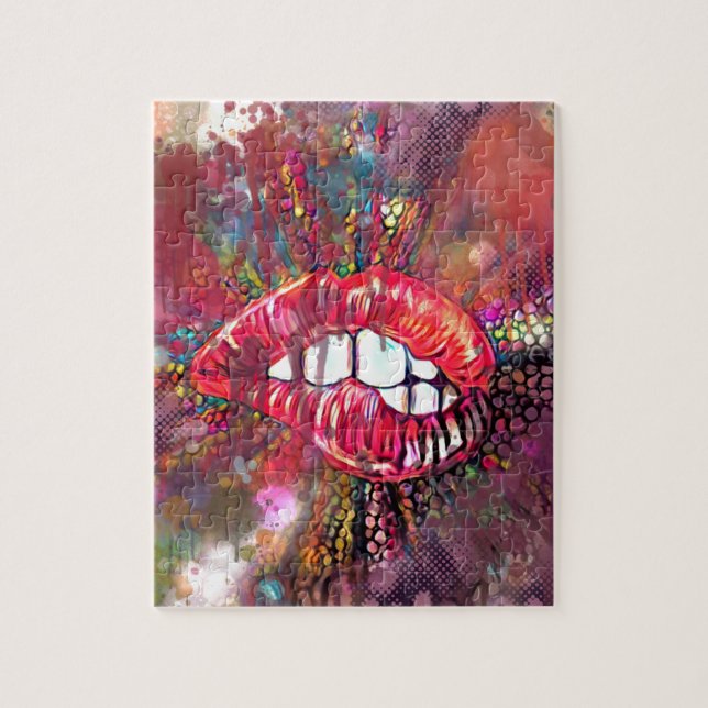 Schwieriges Lips Jigsaw Puzzle (Vertikal)