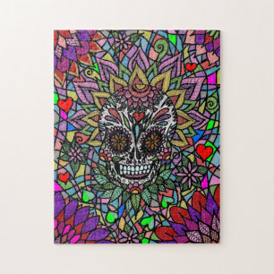 Schwieriges Schädelkunst-Puzzle