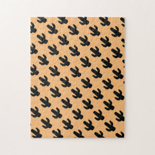 Schwieriges Schwarz und Orange Saguaro Cactus Puzz