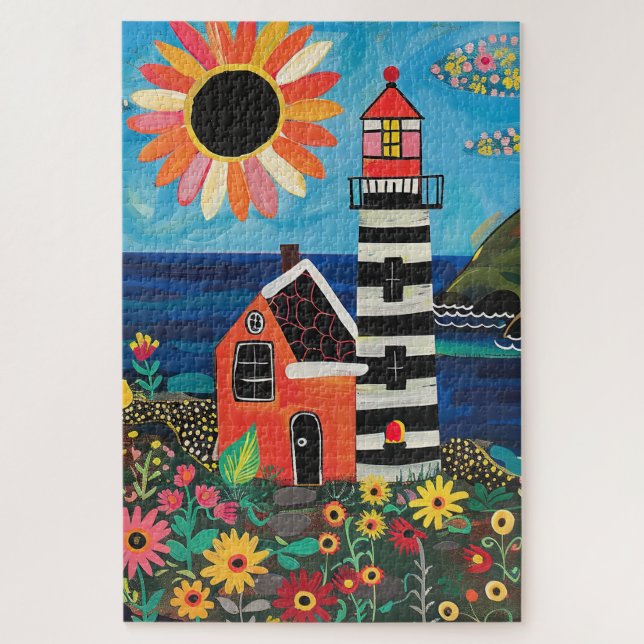 Schwieriges Whimsical Floral Light House (Vertikal)