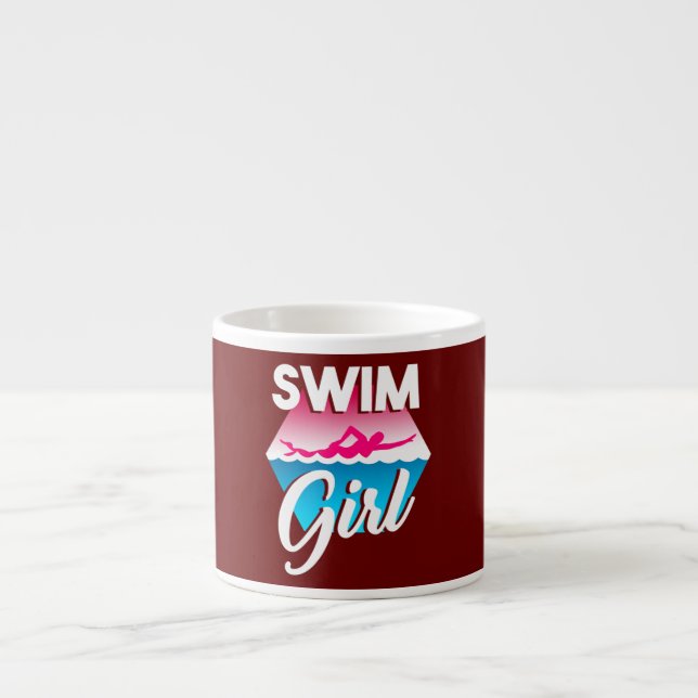 Schwimm Mädchen  Espressotasse (Vorderseite)