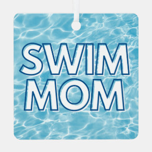 Schwimm-Mama-Weihnachtsdekoration Ornament Aus Metall