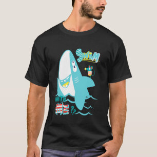 Schwimm Mit Mir Strand Männer Frauen Kinder Lustig T-Shirt