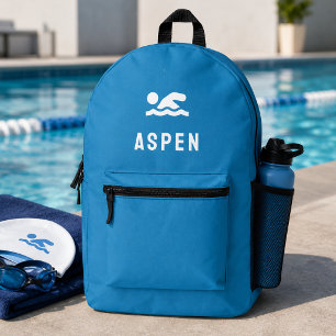 Schwimm-Rucksack Schwimmer-Name Pool-Set Sportta Bedruckter Rucksack