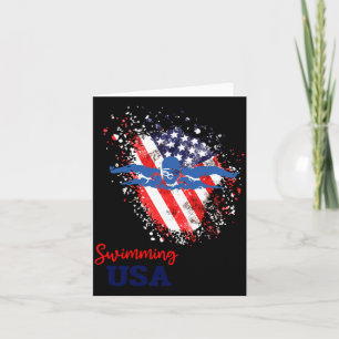Schwimm-Support-Team-Flagge-USA-Pool-Schwimmer Karte