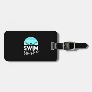 Schwimm Team Tante Tante Nephew Schwimmen Geschenk Gepäckanhänger