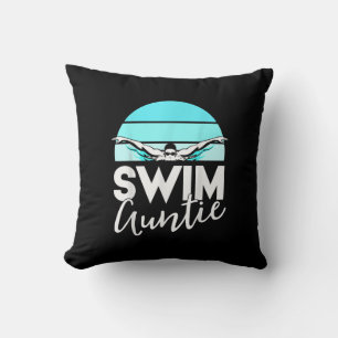 Schwimm Team Tante Tante Nephew Schwimmen Geschenk Kissen