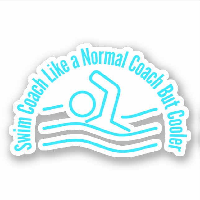 Schwimm-Trainer wie ein normaler Coach, aber Coole Aufkleber (Vorderseite)
