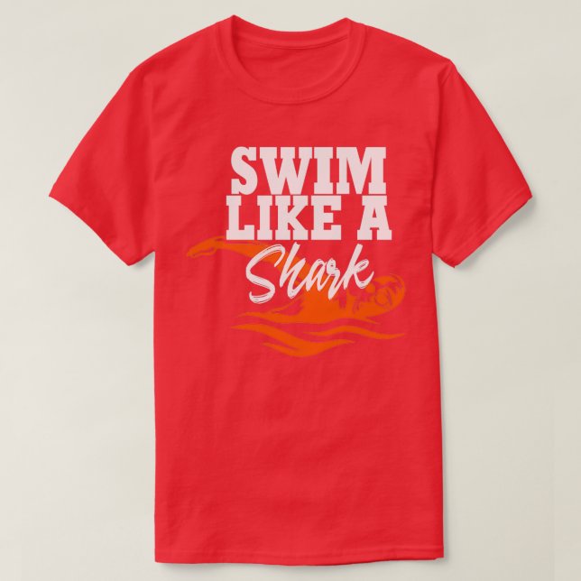 Schwimm wie ein Hai T-Shirt (Design vorne)